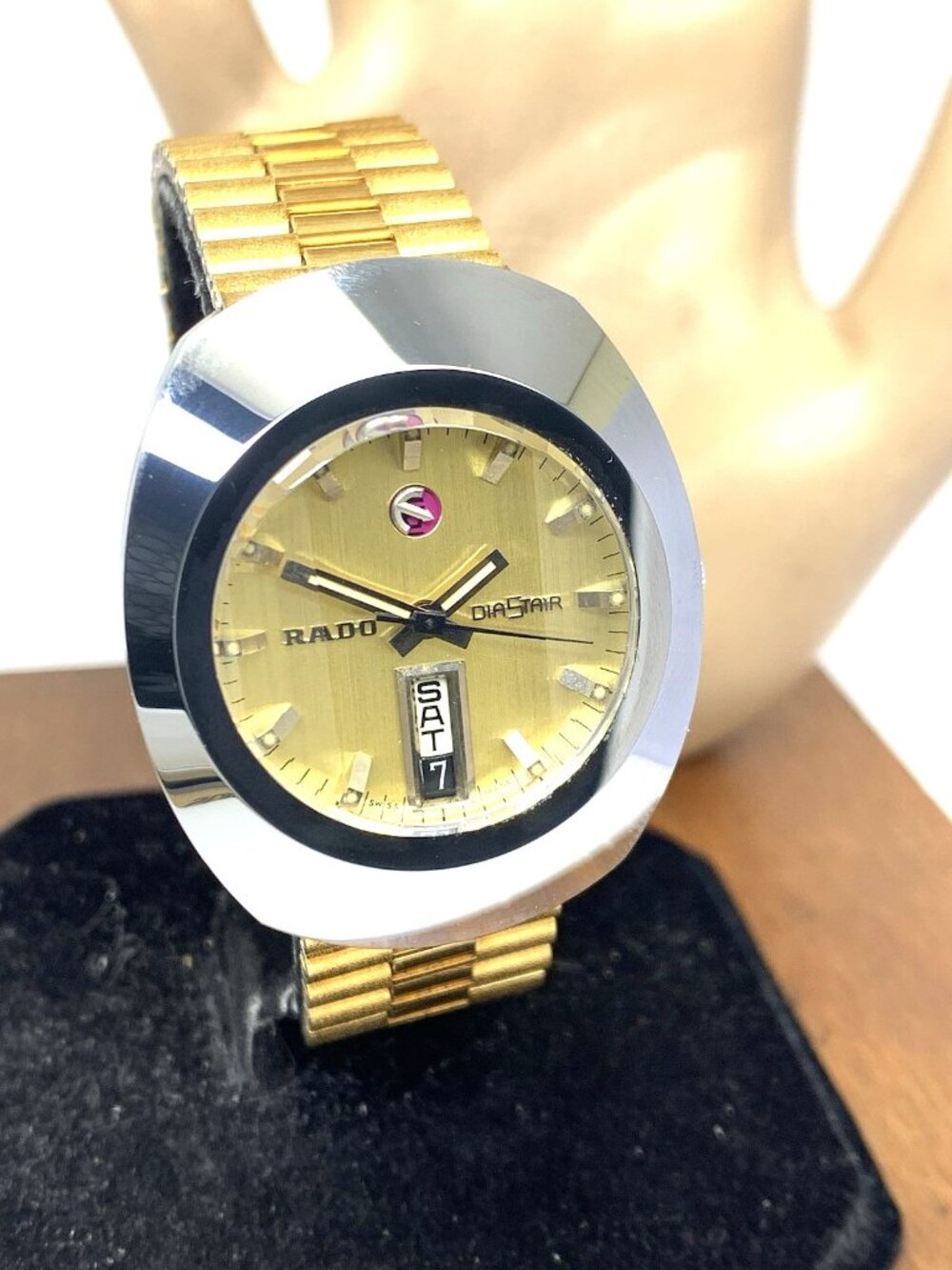 Rado Diastar Men's Watch Swiss Automatic Day Date Two Tone Stainless Steel 35mm